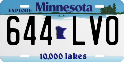 MN license plate 644LVO