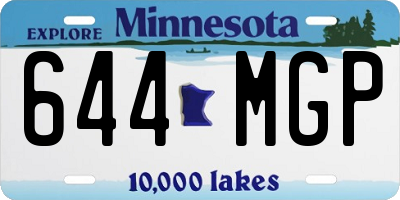 MN license plate 644MGP