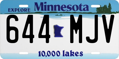 MN license plate 644MJV