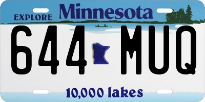 MN license plate 644MUQ