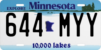 MN license plate 644MYY