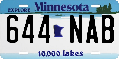 MN license plate 644NAB