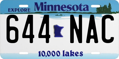 MN license plate 644NAC