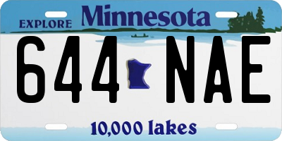 MN license plate 644NAE