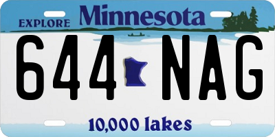 MN license plate 644NAG
