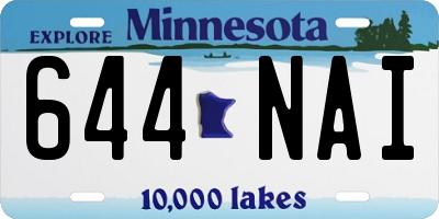 MN license plate 644NAI
