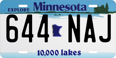MN license plate 644NAJ