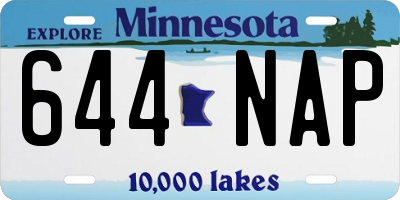 MN license plate 644NAP
