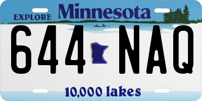 MN license plate 644NAQ