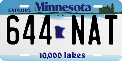 MN license plate 644NAT