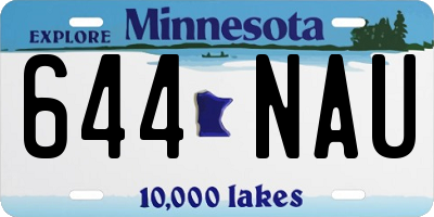 MN license plate 644NAU