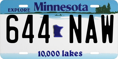 MN license plate 644NAW