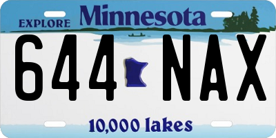 MN license plate 644NAX