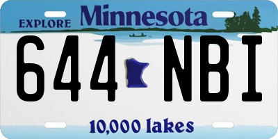 MN license plate 644NBI