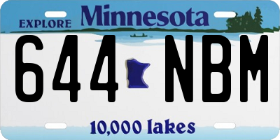 MN license plate 644NBM