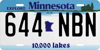MN license plate 644NBN
