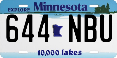 MN license plate 644NBU