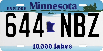 MN license plate 644NBZ