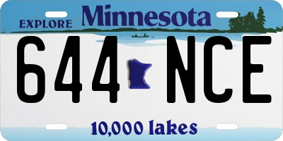 MN license plate 644NCE