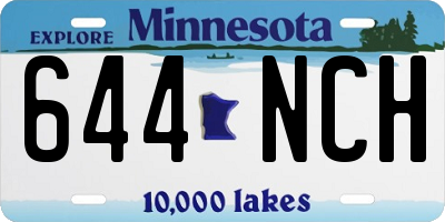 MN license plate 644NCH