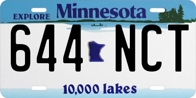 MN license plate 644NCT