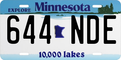 MN license plate 644NDE