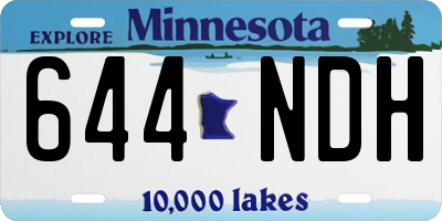 MN license plate 644NDH