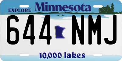 MN license plate 644NMJ