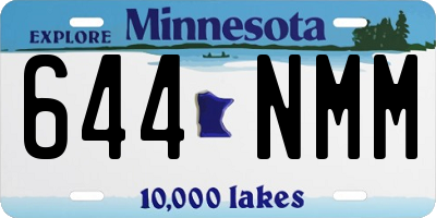 MN license plate 644NMM