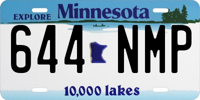 MN license plate 644NMP