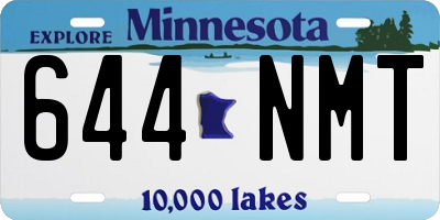 MN license plate 644NMT