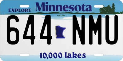 MN license plate 644NMU