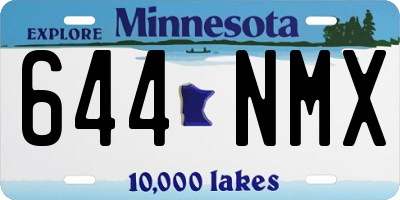 MN license plate 644NMX