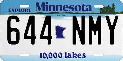 MN license plate 644NMY