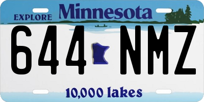 MN license plate 644NMZ