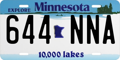 MN license plate 644NNA