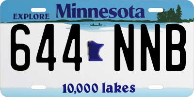 MN license plate 644NNB