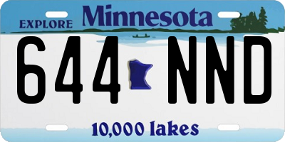 MN license plate 644NND