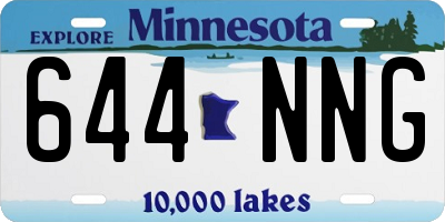 MN license plate 644NNG