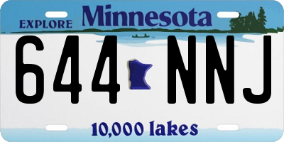 MN license plate 644NNJ