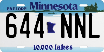 MN license plate 644NNL