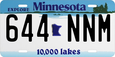 MN license plate 644NNM