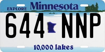 MN license plate 644NNP