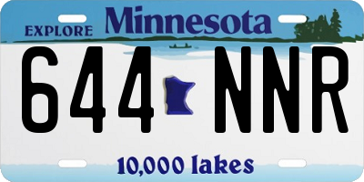 MN license plate 644NNR