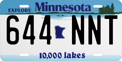MN license plate 644NNT