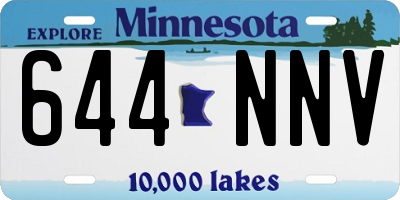 MN license plate 644NNV