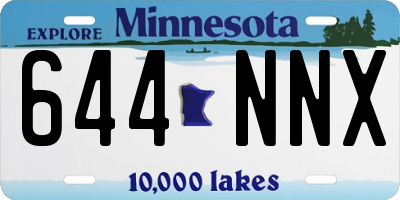 MN license plate 644NNX