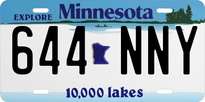 MN license plate 644NNY