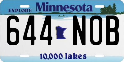MN license plate 644NOB