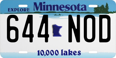 MN license plate 644NOD